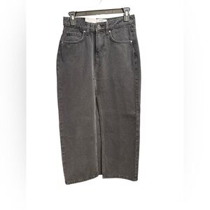 Cotton On Black Bailey Denim Maxi Skirt